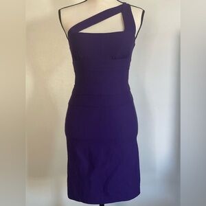 B Darlin One-Shoulder Purple Dress